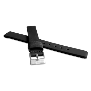 Řemínek na hodinky LAVVU Černý hladký řemínek PLAIN z luxusní kůže Top Grain - 8 LSCUB08