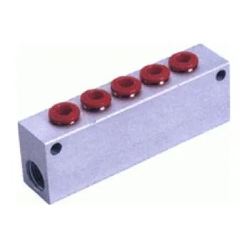 Příslušenství ke kompresoru Rozdělovací lišty s 5 výstupy (rychlospojky Ø6 ) s bočním závitem G 1/4" 11821