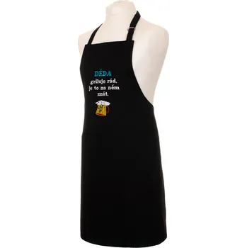 Kuchyňská zástěra Zástěra Děda griluje rád