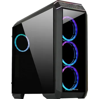 PC skříň CHIEFTEC Stallion II Skříň, Middle tower, bez zdroje, ATX, 4× 120mm ARGB ventilátor, průhledná bočnice, 2× USB 3.0, 1× USB 2.0, 1× USB-C, černá (GP-02B-UC-OP) GP-02B-UC-OP