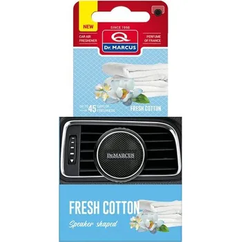 Vůně do auta DR. MARCUS SPEAKER SHAPED FRESH COTTON 8ML (Osvěžovač vzduchu - čerstvá bavlna)