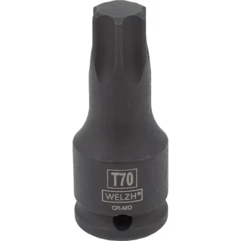 Gola sada Hlavice zástrčná 3/8", Torx T30, pro rázové utahováky, CrMo, Welzh