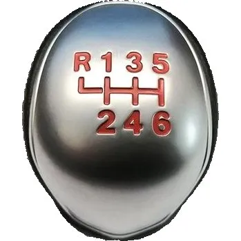 Hlavice řadicí páky PROTEC Hlavice řadící páky, Ford Transit Tourneo / Custom 09/2012 6st stříbrná červená