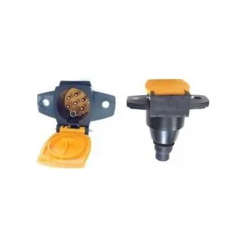 Elektrická zásuvka Zásuvka 7.pólová, plastová, díra, připojení na šroubky, žlutá 225A