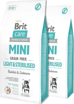 Krmivo pro psa Brit Care Mini Grain Free Light/Sterilised Rabbit/Salmon