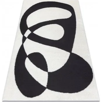 Koberec Moderní koberce Ideal - abstrakt 2 - bílý Rozměr koberce: 80x150 cm