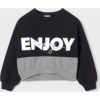 Dívčí oblečení Mikina přes hlavu ENJOY černá JUNIOR Mayoral velikost: 162 (16 let)
