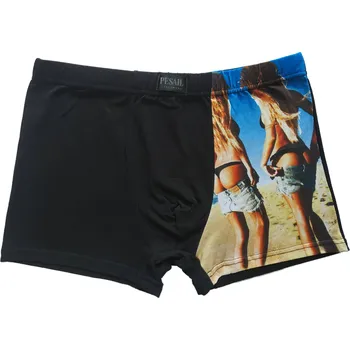 Boxerky Pánské bavlněné boxerky Pesail real Barva: černá, modrá, Velikost: XL