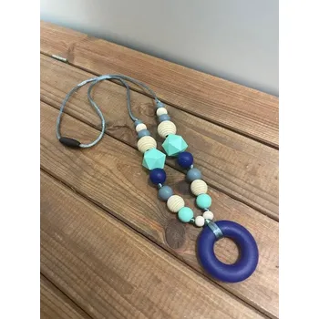 Těhotenská móda Kojicí korále - modré kolečko, Katka Černá