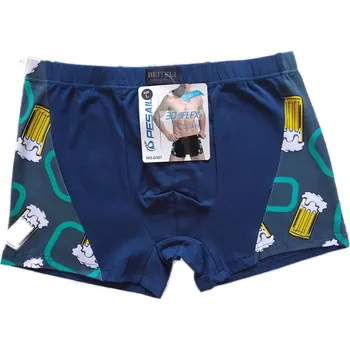 BEITELI Pánské bavlněné trenkoslipy Pivo Barva: Modrá, Velikost: L