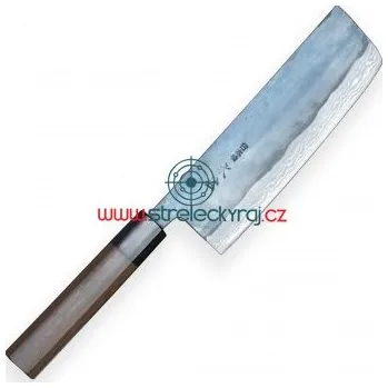 Kuchyňský nůž nůž Nakiri 170 mm - KIYA Suminagashi Damascus 11 layers