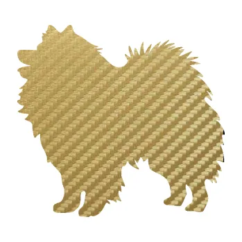 Polep vozidla SAMOLEPKA Pes 192 levá německý špic (59 - 3D karbon zlatý) NA AUTO, NÁLEPKA, FÓLIE, POLEP, TUNING, VLASTNÍ TEXT, TISK, AUTOSAMOLEPKY.cz, POLEPY, OBRÁZEK, LOGO, SAMOLEPKY