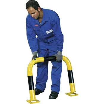 Dětská zábrana Mobilní ochranná zábrana ocelová žlutá/černá 350x1000 mm