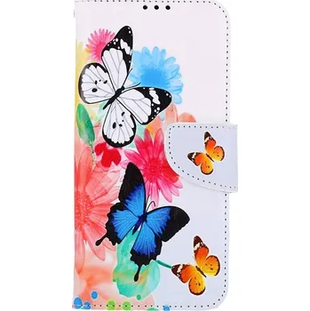 Pouzdro na mobilní telefon Pouzdro Samsung A34 knížkové Barevné s motýlky (kryt neboli obal na Samsung A34)