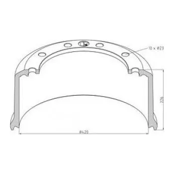 Brzdový buben Brzdová buben BPW 420x180 ECO nízký (narážecí šrouby) 11685