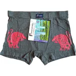 Pesail Pánské bambusové boxerky lev Barva: šedá, Velikost: M