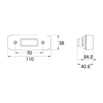 Přídavný světlomet Poziční světlo oranžové LED 24V 8894