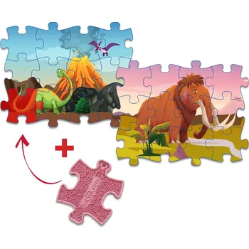 MUFFIK Everlasting Puzzle - Dinosauři/Pravěk Brachiosaurus/Mamut MFP-02-2