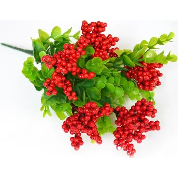 umělá květina Eukalyptus 32 cm červená