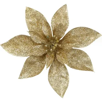 Vánoční ozdoba Ozdoba na vánoční stromeček BETLÉMSKÁ HVĚZDA - 16 cm ZLATÁ