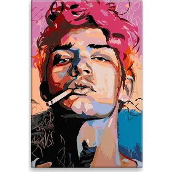 Dětské zboží Malování podle čísel - Muž s cigaretou 02 - 40x60 cm, bez dřevěného rámu - CZ výroba