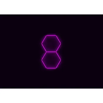 Kompletní LED hexagonové svítidlo růžové 2 elementy 97 x 168 cm