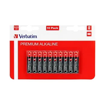 Článková baterie Baterie alkalická, AAA, 1.5V, Verbatim, blistr, 10-pack, 49874