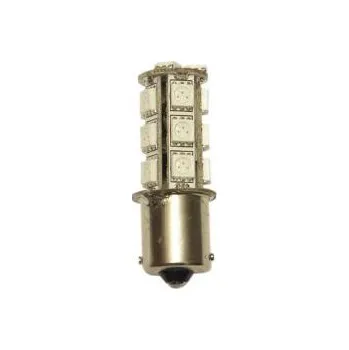 Autožárovka LED žárovka 12V-24V 21W BA15s červená s paticí BA15s 13331