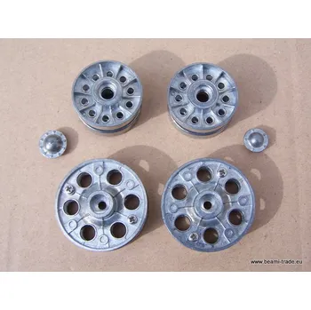 RC náhradní díl Kovová řídící a napínací kola na model T34/85 (na tank T34/85, měřítko 1:16, od Taigen)