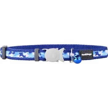 obojek pro kočku Red Dingo Camouflage Navy modrý 20-32 cm/12 mm