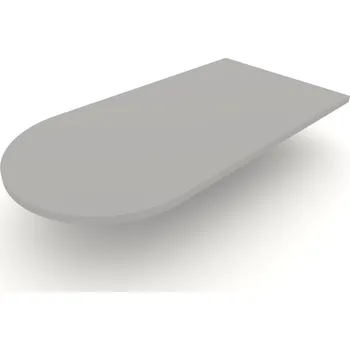 Stolová deska stolová deska půlkruh světle šedá Tloušťka: 18 mm, Rozměr (š × h): 800 × 450 mm
