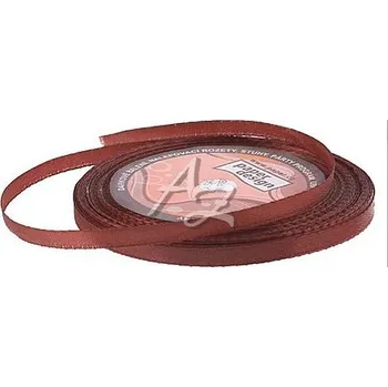 Stuha stuha saténová 6mm/32m tm.hnědá