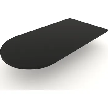 Stolová deska stolová deska půlkruh černá Tloušťka: 18 mm, Rozměr (š × h): 800 × 450 mm