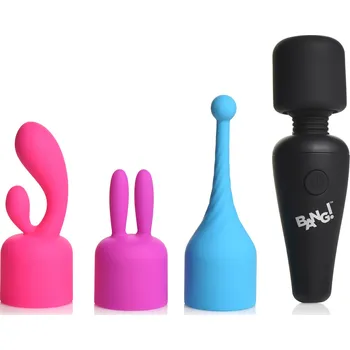 Vibrátor Bang! 10X Mini Wand with 3 Attachments