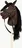 byAstrup Hobby koník na tyči s otevřenou pusou + ocas, tmavě hnědý
