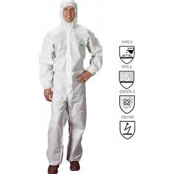 Jednorázový oděv Procera CELOTĚLOVÝ OCHRANNÝ OBLEK LAKELAND SAFEGARD 76 BÍLÝ - 1KS Velikost: M
