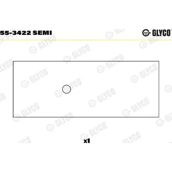 Ojnice Ložiskové pouzdro, ojnice GLYCO 55-3422 SEMI