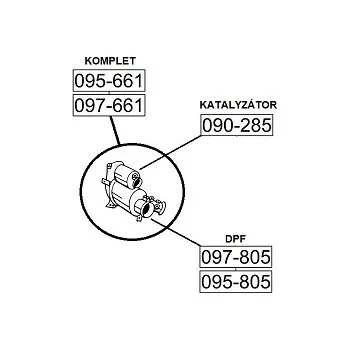 Filtr pevných částic filtr pevných částic Bosal 097-661