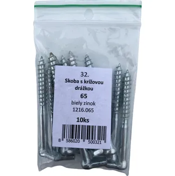 Šroub SVX Skoba s křížovou drážkou 80mm Zn - blistr 33 80mm č33