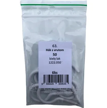 Vrut SVX Hák s vrutem bílý lak - blistr 61 30mm č61