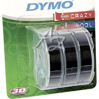 Pásek do tiskárny páska DYMO 3D, černý podklad, 9mm/3m, 1 blistr/3ks