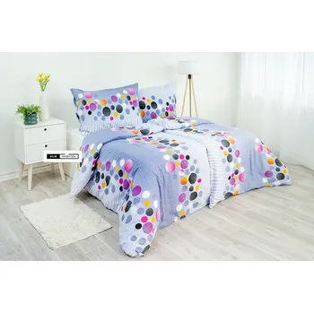 Povlečení Stanex Ložní KREPOVÉ povlečení Barevné puntíky (LS30) ROZMĚR: 140x200 cm + polštář (90x70 cm)
