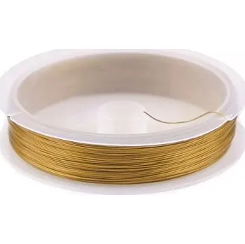 Hobby drát Drátek bižuterní Ø 0,5mm - zlatá (návin 17m)