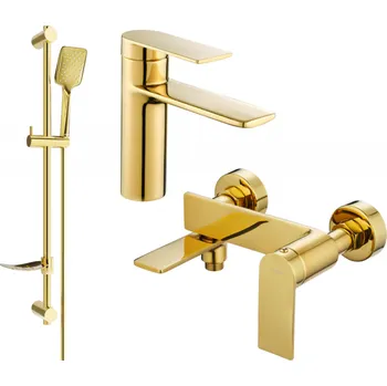 Vodovodní baterie Mexen Zero DF62 sada vanová, zlatá - 71103DF62-50 Bateriové soupravy