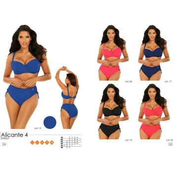 Dámská móda Dámské dvoudílné plavky S995G7 17 Alicante 4 tmavě modrá - Self 44E černá