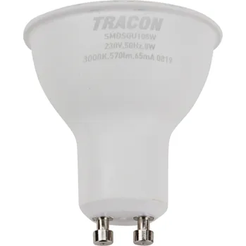 Zářivka Tracon electric LED žárovka GU10 - teplá - s chipem SMDSGU108W