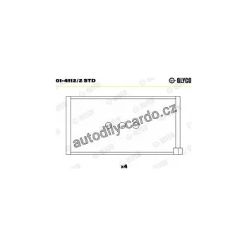 Motor automobilu Ojniční ložisko GLYCO 01-4112/2 STD - sada