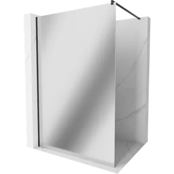 Mexen Kioto sprchová stěna Walk-in 100 x 200 cm, zrcadlo 8 mm, černá - 800-100-101-70-50 Sprchové stěny