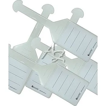 Příslušenství k zavazadlu visačka na cestovní kufr,bílá PVC, etiketa