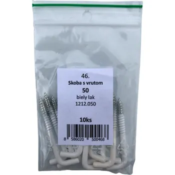 Vrut SVX Skoba s vrutem bílý lak - blistr 45 40mm č45